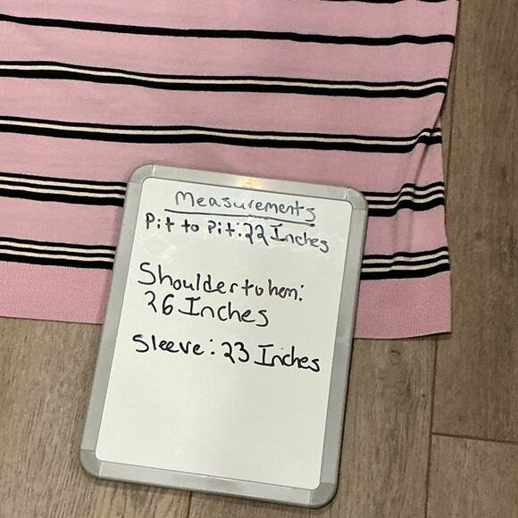 Talbots Woman’s Petites Lavender 100% Merino Wool Stripes Sweater Size 3XP - Picture 10 of 10